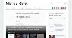 Desktop Screenshot of michaelgeist.ca