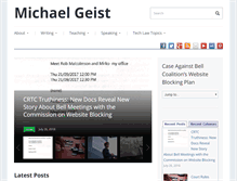 Tablet Screenshot of michaelgeist.ca